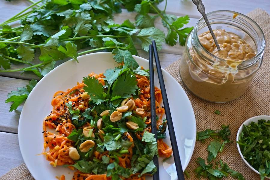 Sweet Potato Noodles with Lemongrass Satay Sauce Nourished Natural Health