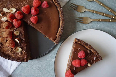 Chocolate Espresso Tart with Hazelnut Crust