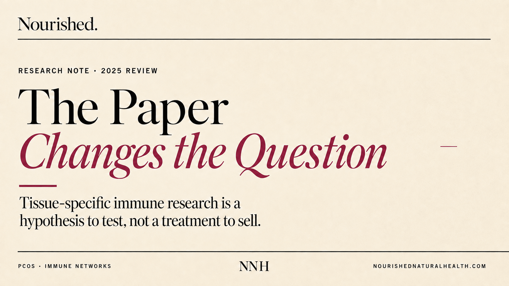 The PMOS/PCOS Inflammation Review Changes the Question, Not the Treatment - Nourished Natural Health