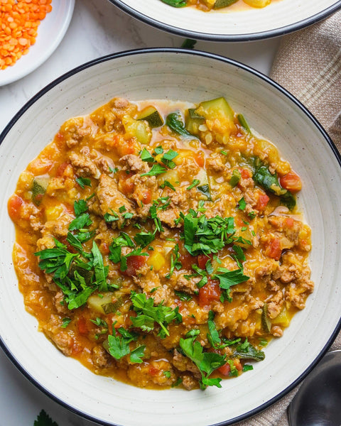 Warming Turkey, Lentil & Veggie Stew