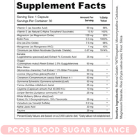 Thumbnail for Nourished Blood Sugar Balance - Supplement Facts Label