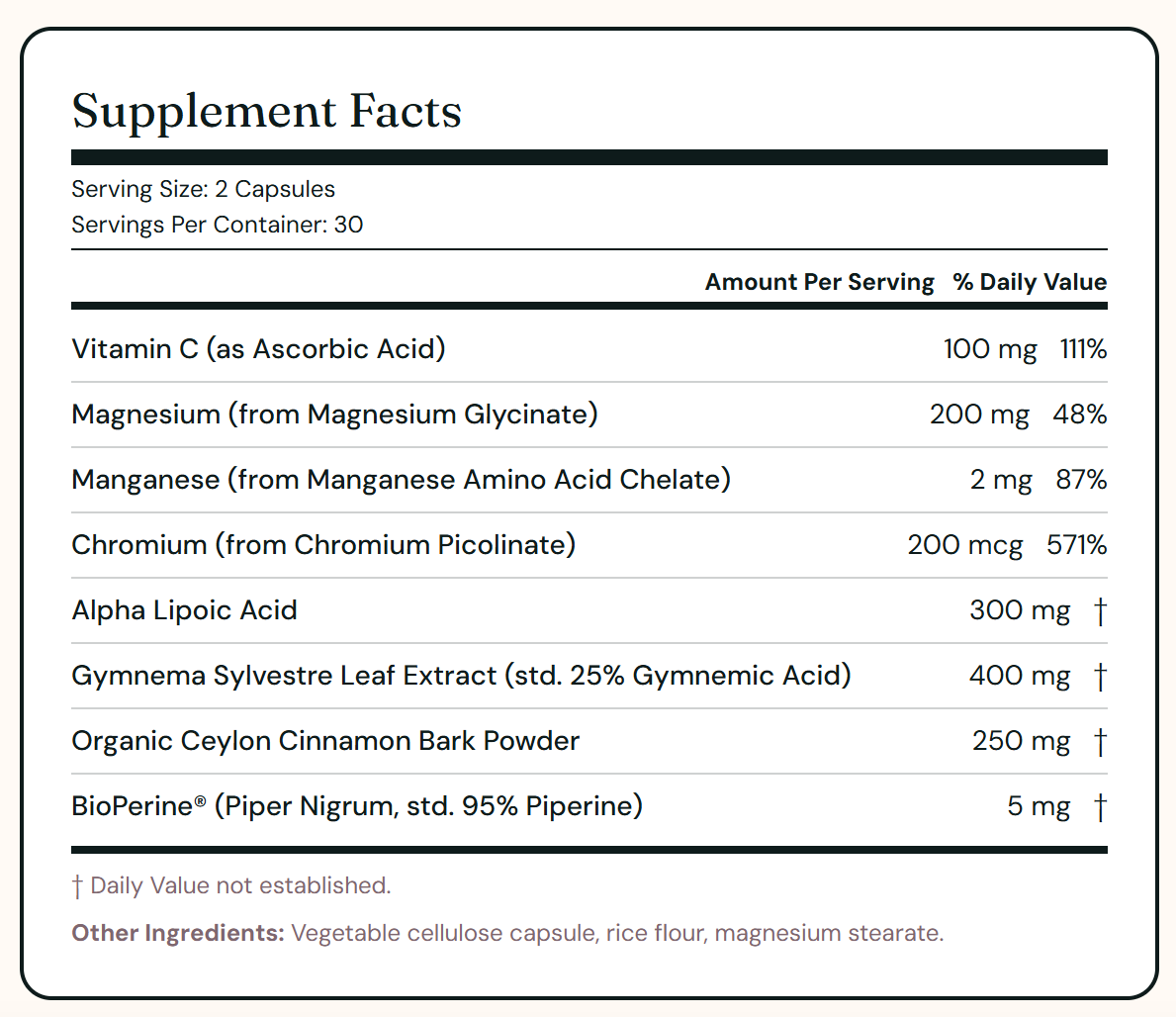 Supplement Facts
