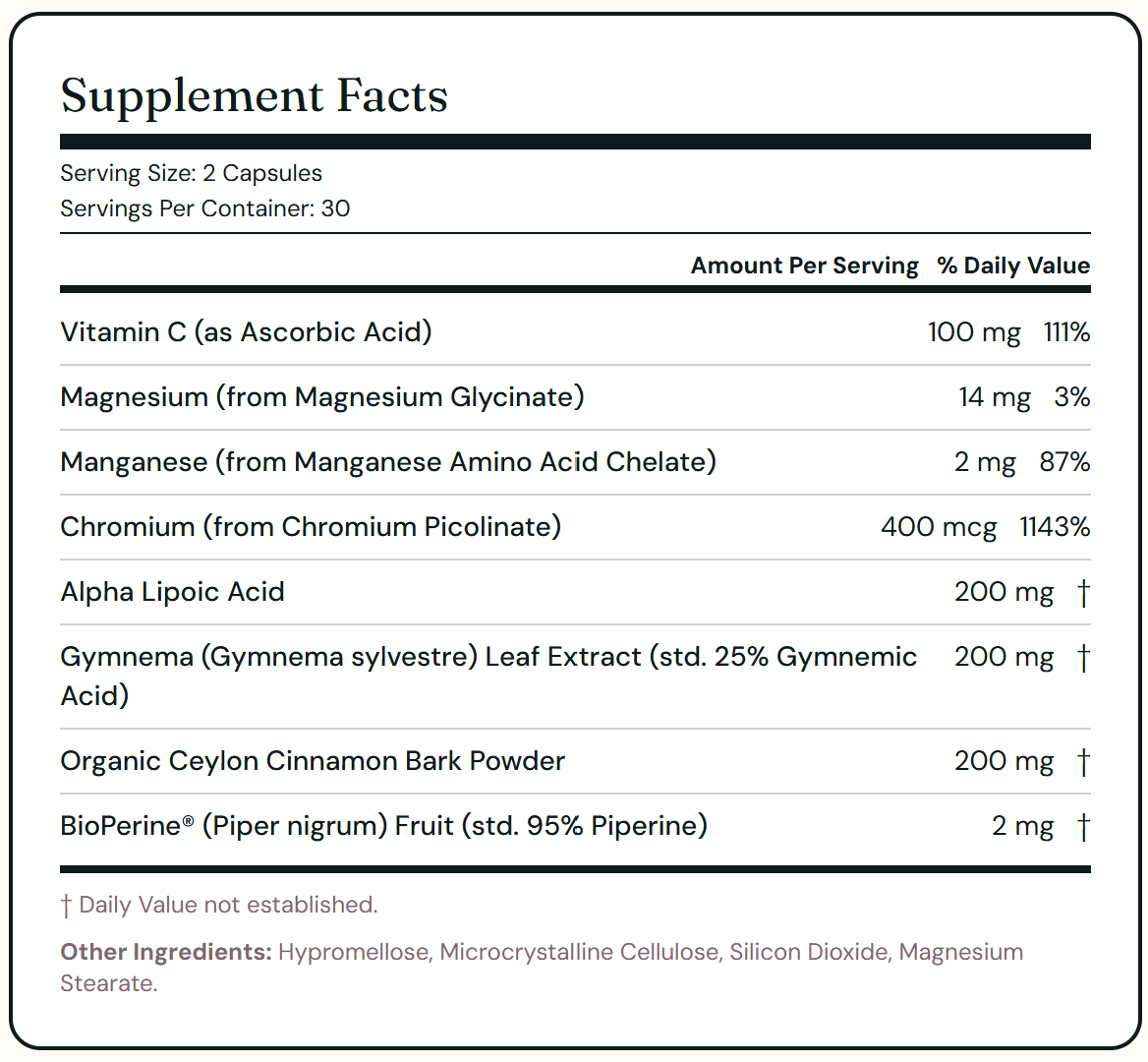 Supplement Facts