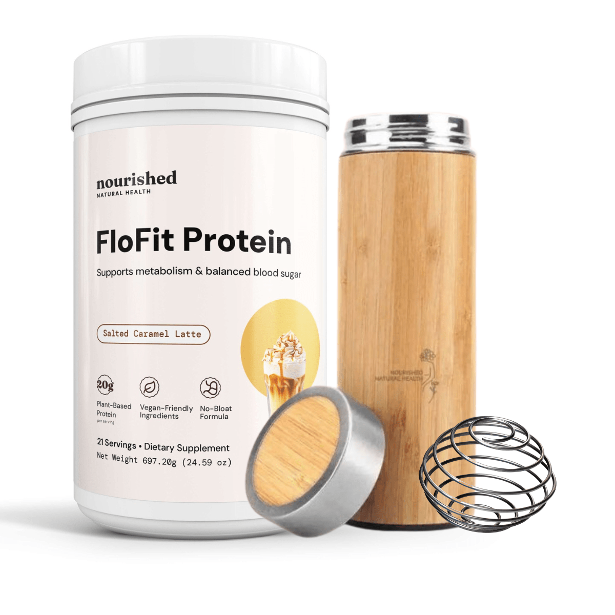 FloFit Protein - 30% Off First Order + Bamboo Shaker Bottle - Nourished Natural Health