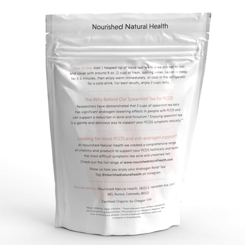 Nourished Androgen Relief Tea - 100% Certified Organic Spearmint Tea LIMITED RELEASE - Nourished Natural Health
