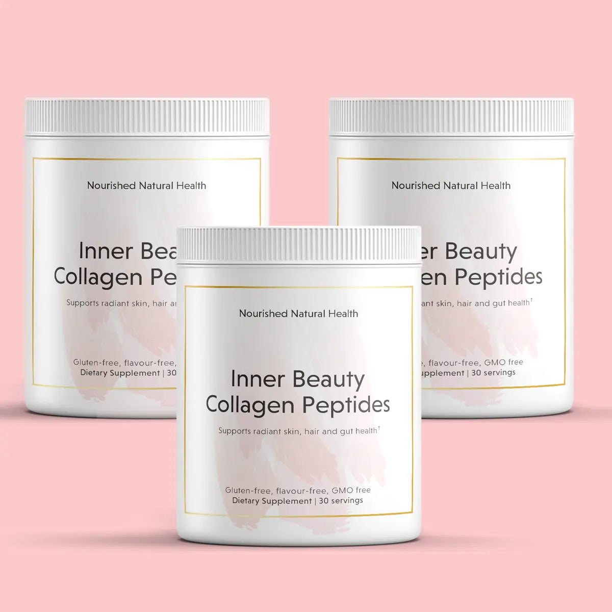 Nourished Inner Beauty Collagen Peptides - Grass Fed Bovine - Collagen Types I+II+III (Subscribe & Save Up To 35%) - Nourished Natural Health