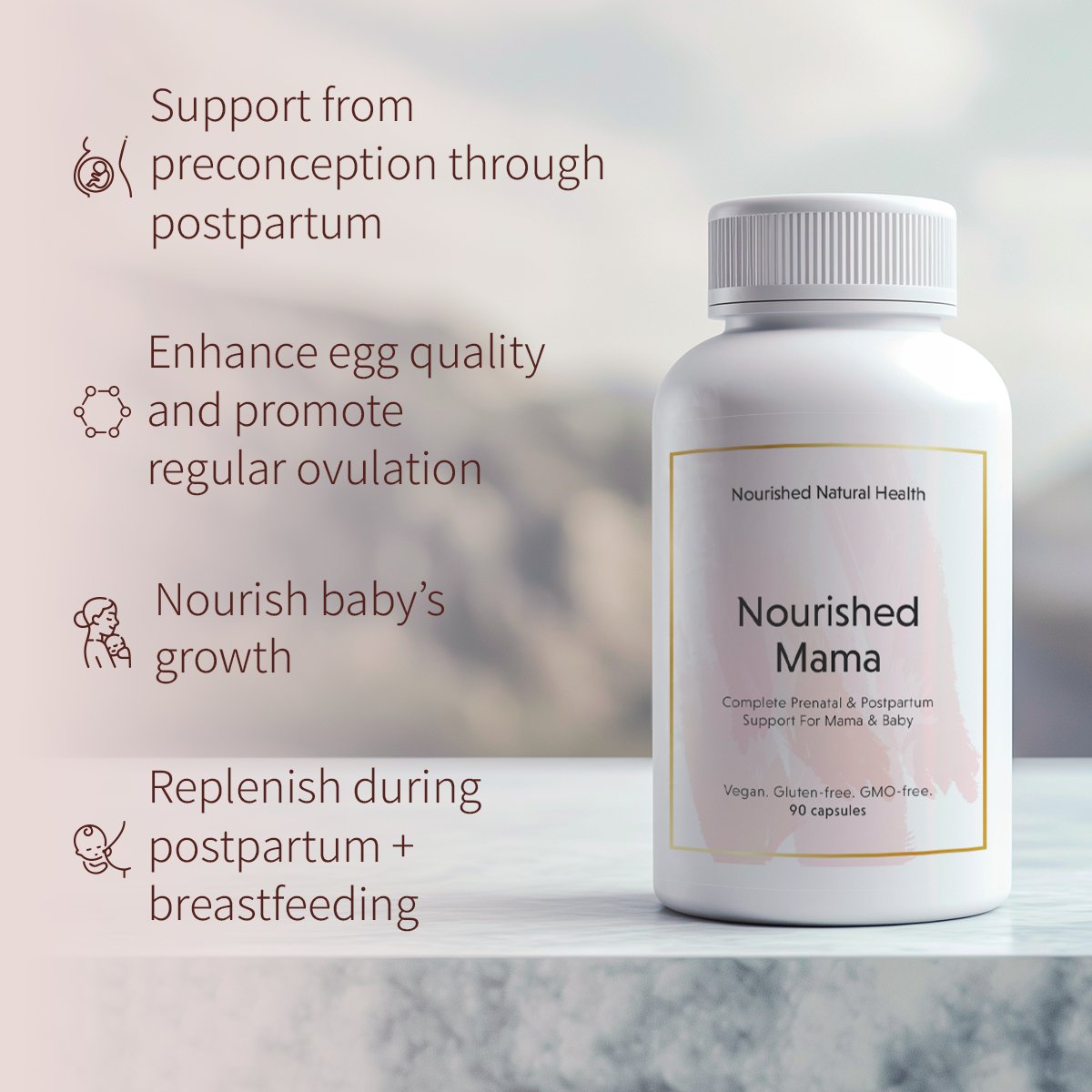 Nourished Mama Multi - Complete Perinatal & Prenatal Support For Mama & Baby - Nourished Natural Health