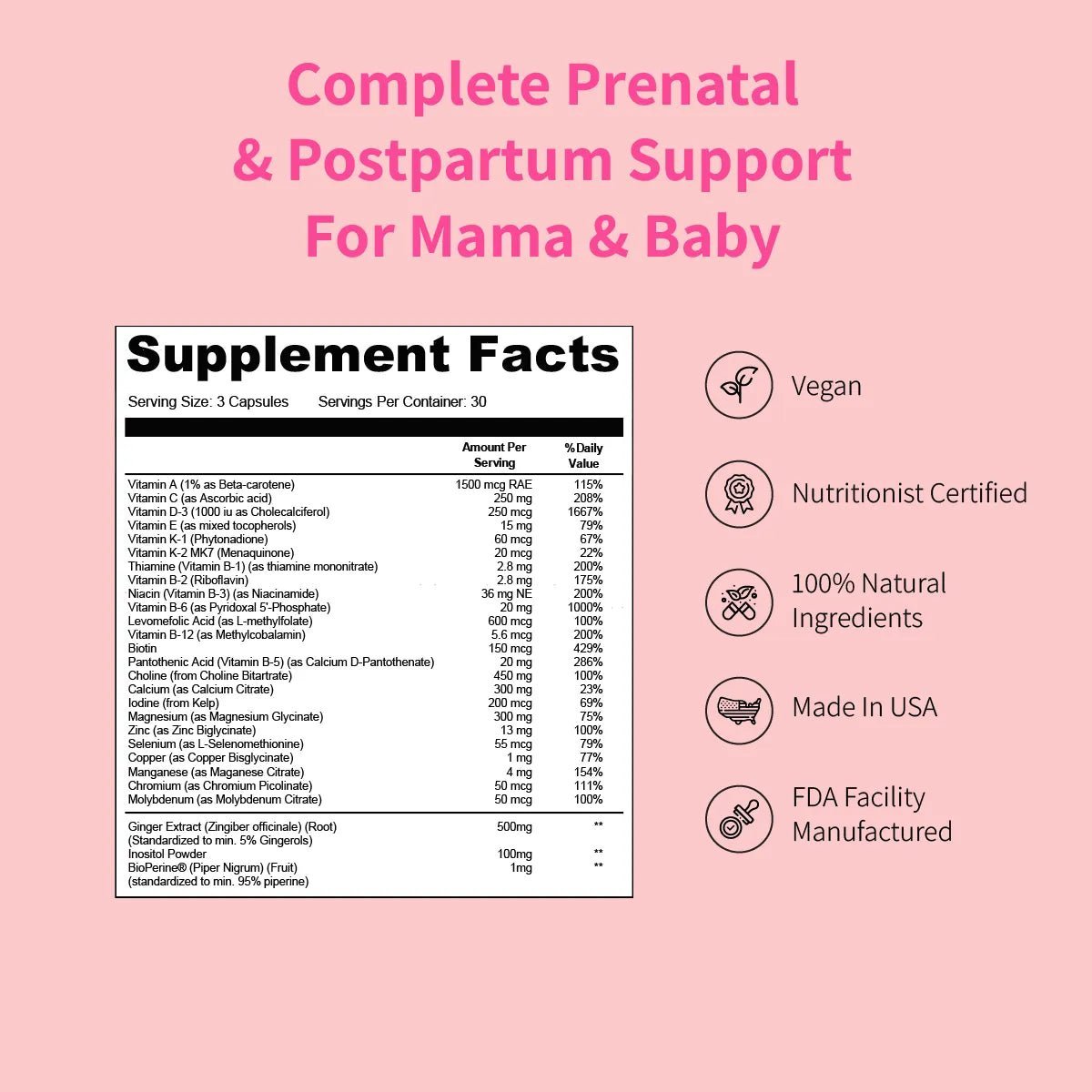 Nourished Mama Multi - Complete Perinatal & Prenatal Support For Mama & Baby - Nourished Natural Health