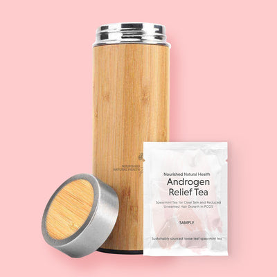 Nourished Tea Flask + Androgen Tea Sample - Nourished Natural Health