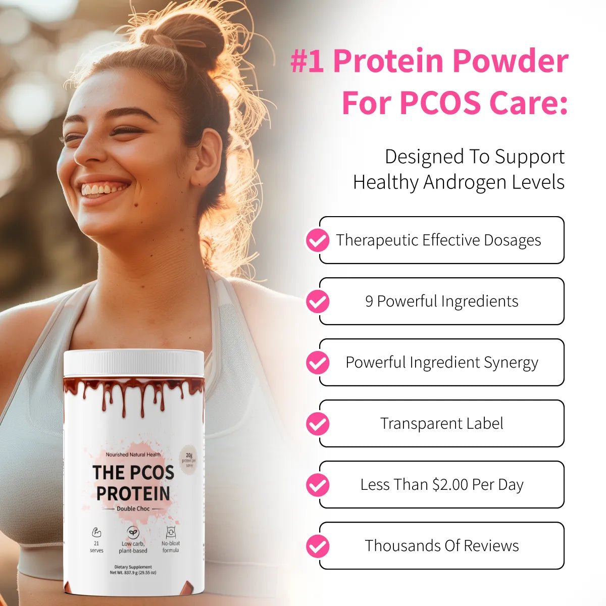 The PCOS Protein - Anti - androgenic, Low Carb, High Protein, Designed for Cysters - Nourished Natural Health