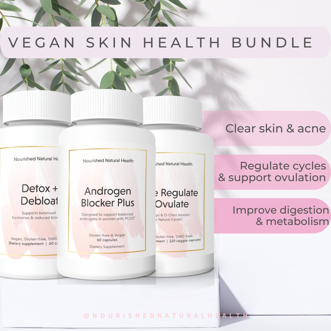 Vegan PCOS Skin Health Supplement Bundle - Bundle & Save - Nourished Natural Health