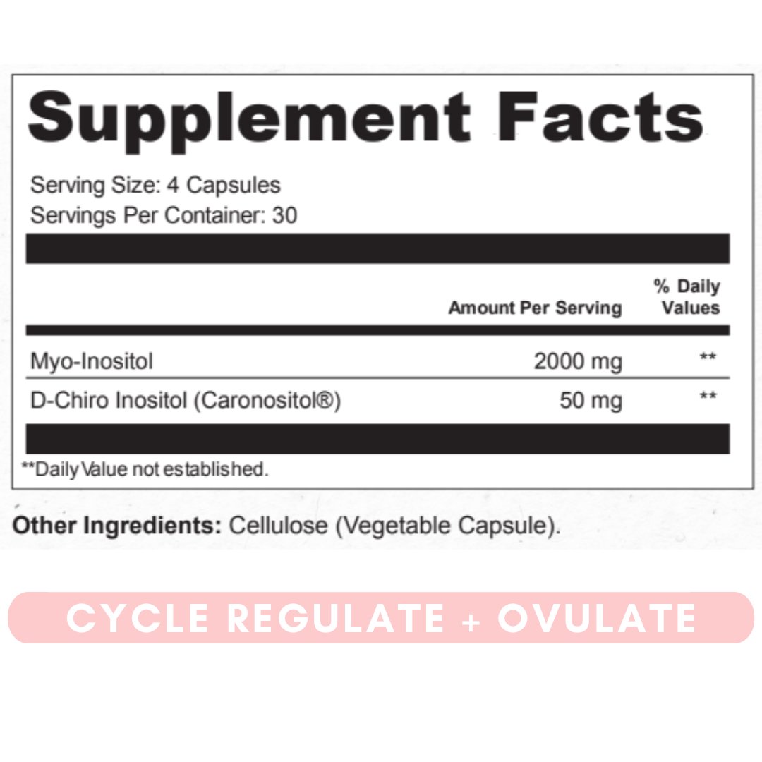 Nourished Cycle Regulate + Ovulate - 40:1 Myo+D-Chiro Inositol - Nourished Natural Health