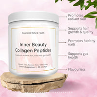 Thumbnail for Nourished Inner Beauty Collagen Peptides - Grass Fed Bovine - Collagen Types I+II+III - Nourished Natural Health