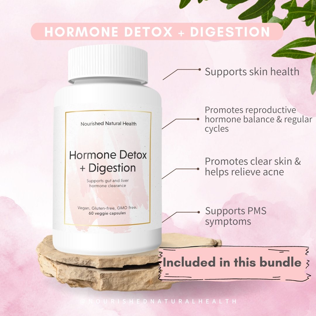 Vegan PCOS Skin Health Supplement Bundle - Bundle & Save 20%+ - Nourished Natural Health